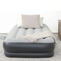 SleepLux Twin Air Mattress with Built-in AC Pump, Pillow & USB Charger