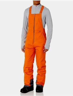 Arctix Mens Essential Insulated Snow Bib Overalls Orange Small , 32" Inseam