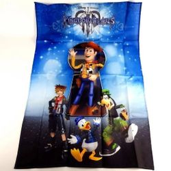 Kingdom Hearts 3 Fabric Poster 40"x27" Game Stop Promo Disney Square Enix New