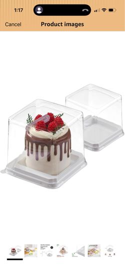 100 Pieces Cake Slice Plastic Containers with Disposable plastic fork 4.3 Inches Hinged Lid Cheese cake Container, for Home, Bakery and Cafe
