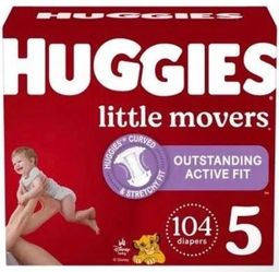 104 Huggies Lil Movers (Size 5)