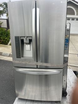 LG refrigerator French Door Stainless Steel 36 Inch Wide 