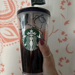 BRAND NEW WITH TAGS! STARBUCKS Halloween Glow In The Dark Grande Tumbler/cup 