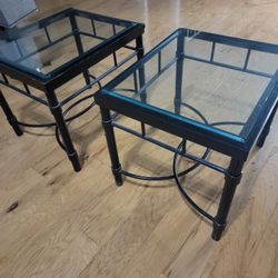 2 Metal End Tables