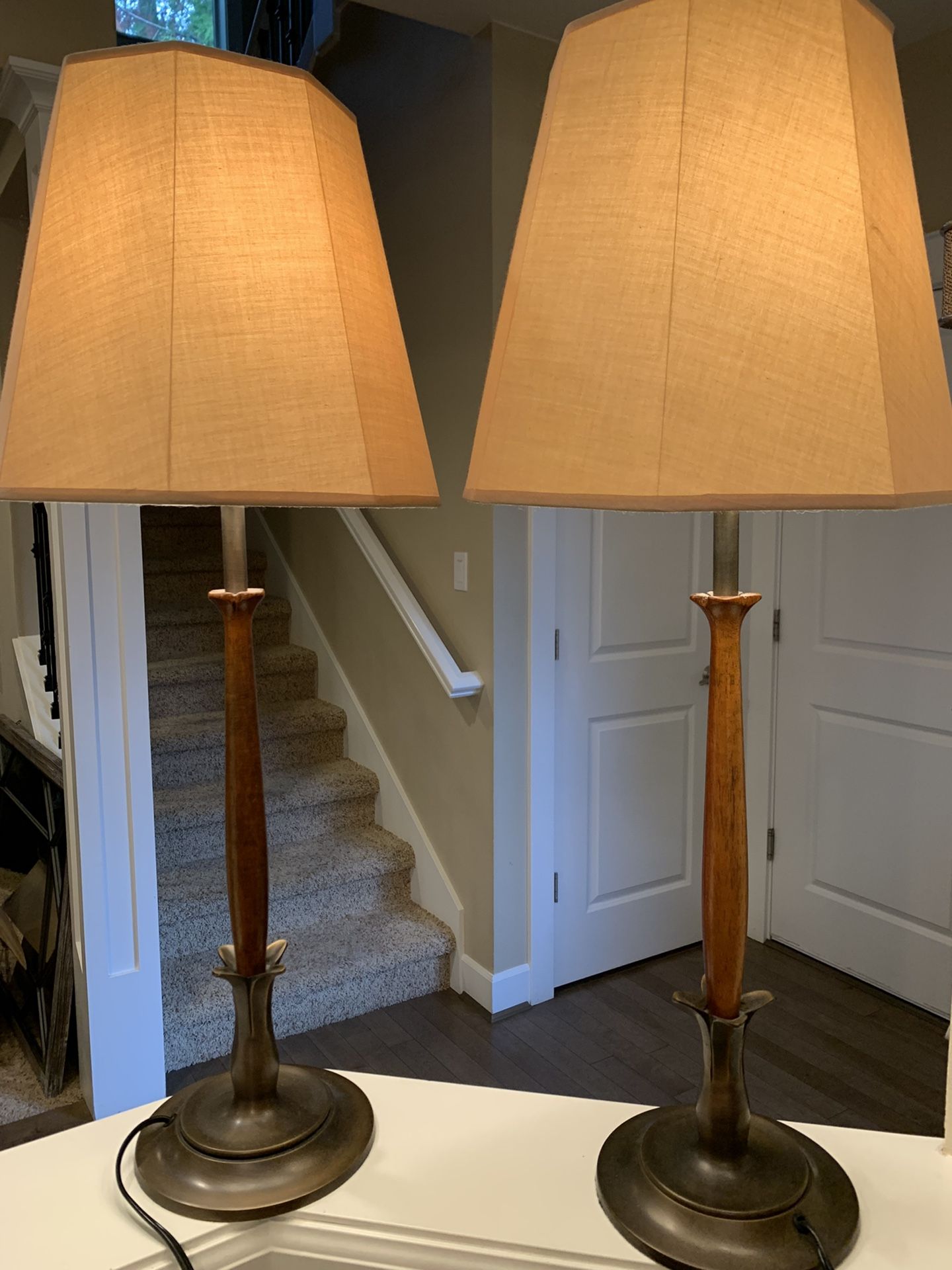2 Matching Lamps 28” Height