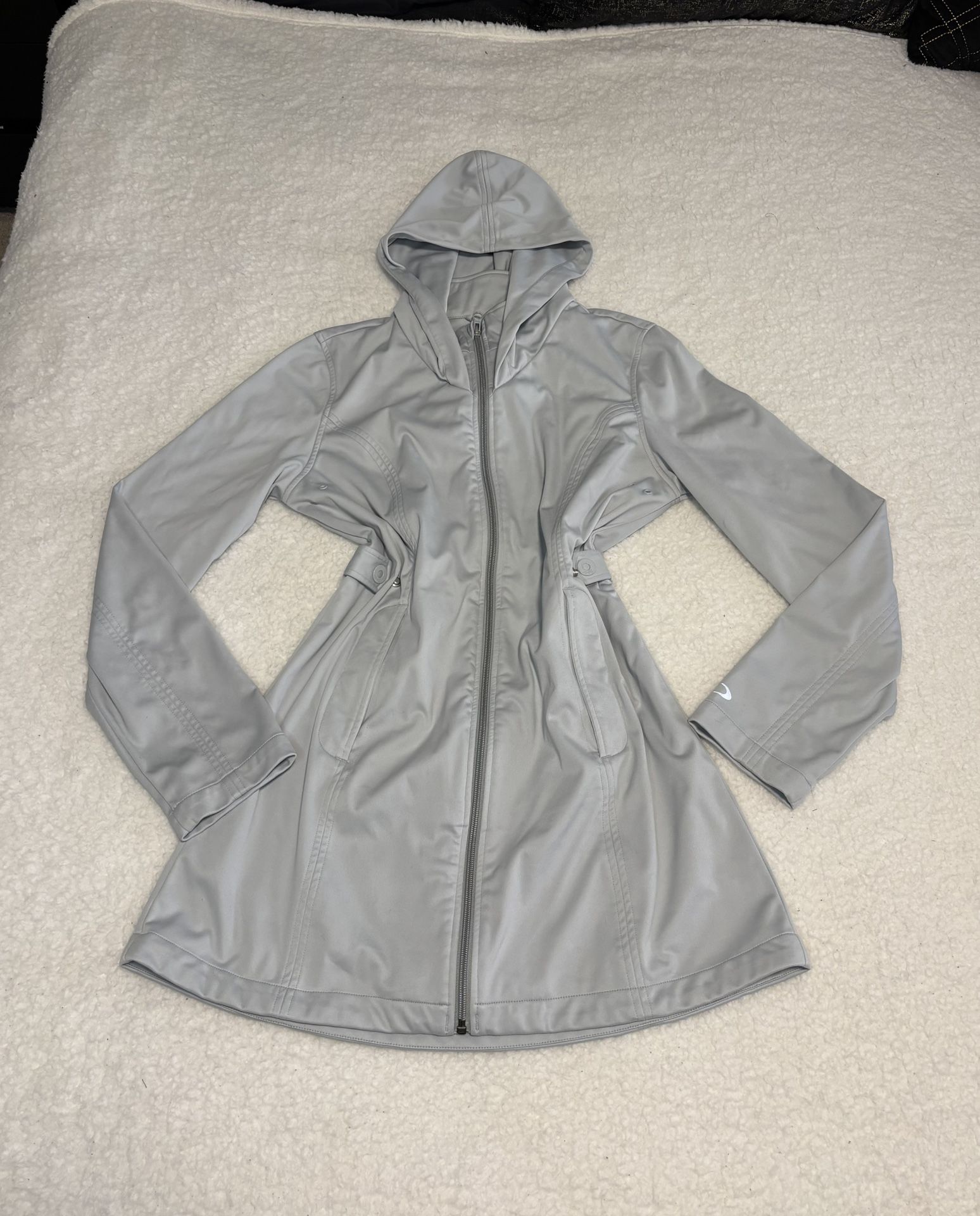 Oakley Women Blue Soft Shell Insulated Long Parka Jacket