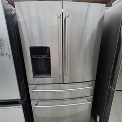 KITCHENAID 4 DOOR STAINLESS STEEL REFRIGERATOR 