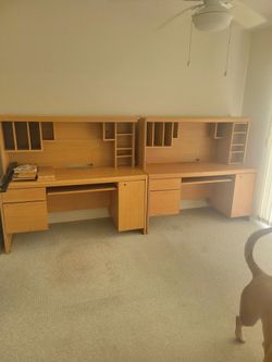 Office desk and filling cabinet