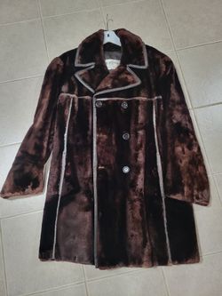 Vintage Alaskan Fur Men's Full Length Coat Brown