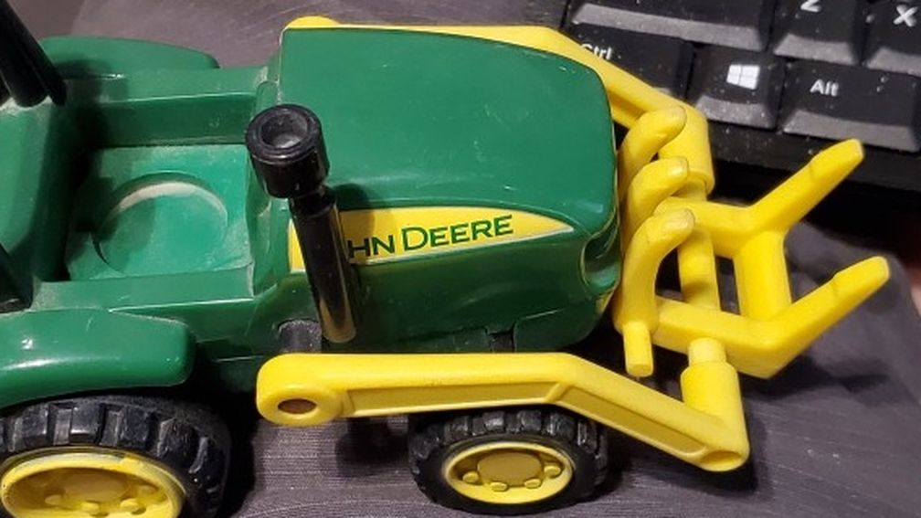 John Derek Learning Curve Tractor With Hay Fork