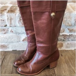 Coach Fayth Brown Leather Boots (size 7)