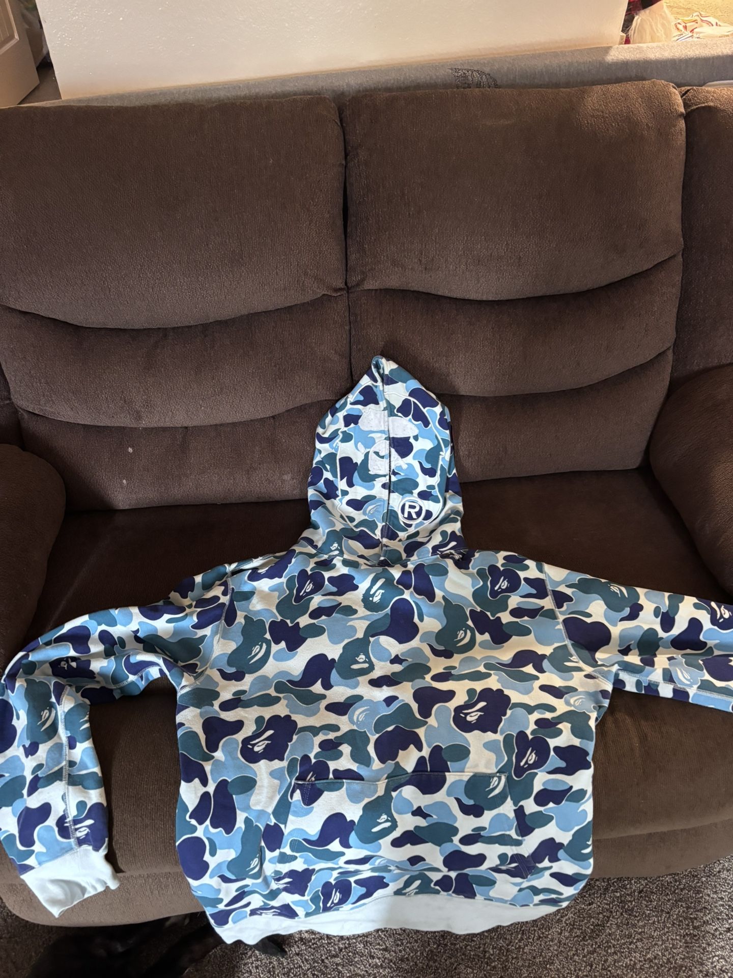 Blue Bape Pullover Hoodie