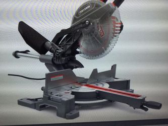 CRAFTSMAN 10-IN 15-AMP SINGLE BEBEL SLIDING CORDED MITER SAW.     MISSING BAG AND HOLDING BAR…NO