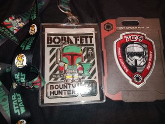 Star wars boba Fett lanyard with imperial patch