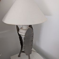 Pair Of Palm Leaf Lamps