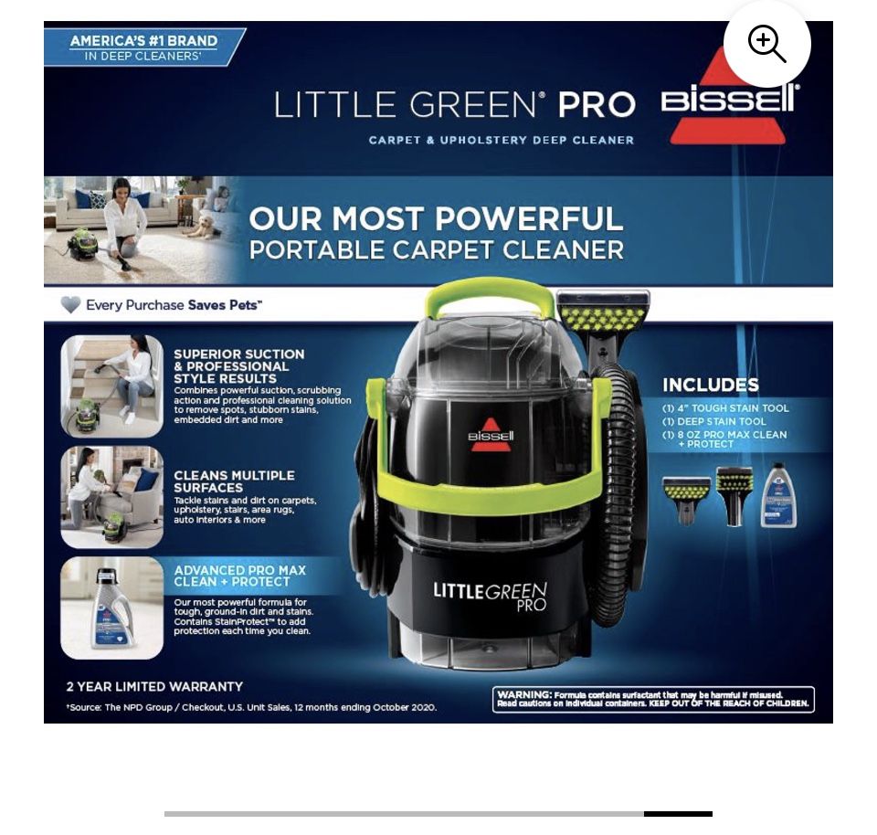 Brand New Portable Carpet Cleaner 2505 BISSELL LITTLE GREEN PRO for Sale in Pompano Beach, FL