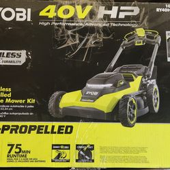 2 NIB RYOBI 40v Brushless Lawnmowers