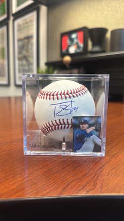 Tarik Skubal Autographed Baseball in Display Case