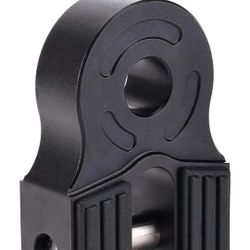 Winch Shackle Mount Flat Hook Black with Iron Pin & Rubber Guard -30,000 LB Capacity Universal Fit for ATV UTV SUV Pickup Trucks