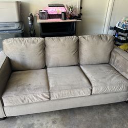 Brown Cloth Pullout-Bed couch
