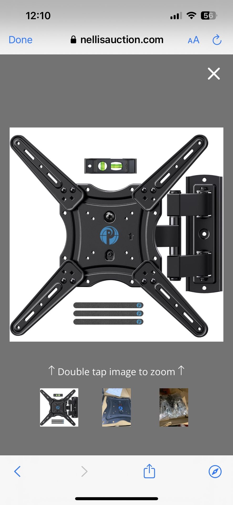 Pipishell Full Motion TV Wall Mount For 26-60 Inch Flat Or Curved TVs Up To 77 Lbs, TV Bracket Wall Mount With Articulating Arms, Extension, Tilt, Swi