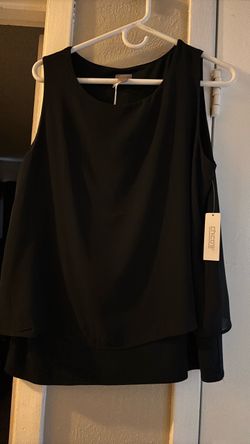 Chico's Black Sleeveless Layered Top