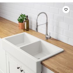 White Ceramic Apron IKEA Sink