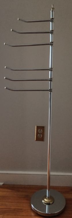 Vintage Chrome Metal Towel Stand