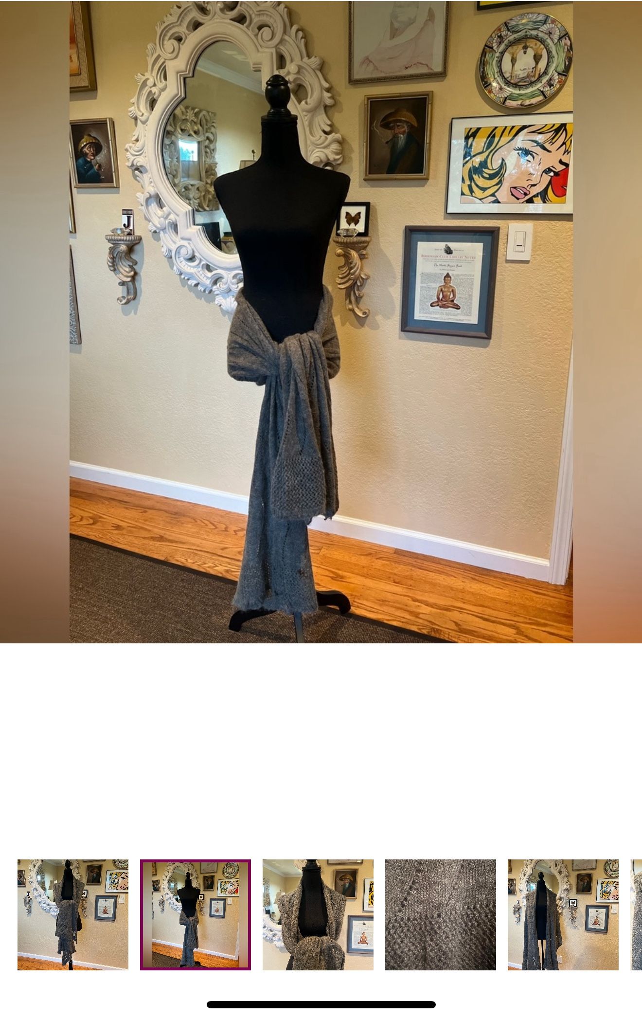 Made In Italy, Nordstrom‘S Moher Scarf Shawl Throw Pashmina Gray