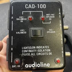 Cable tester by Audioline.  Comes with carry case  