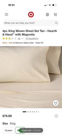 Hearth and hand king sheet set