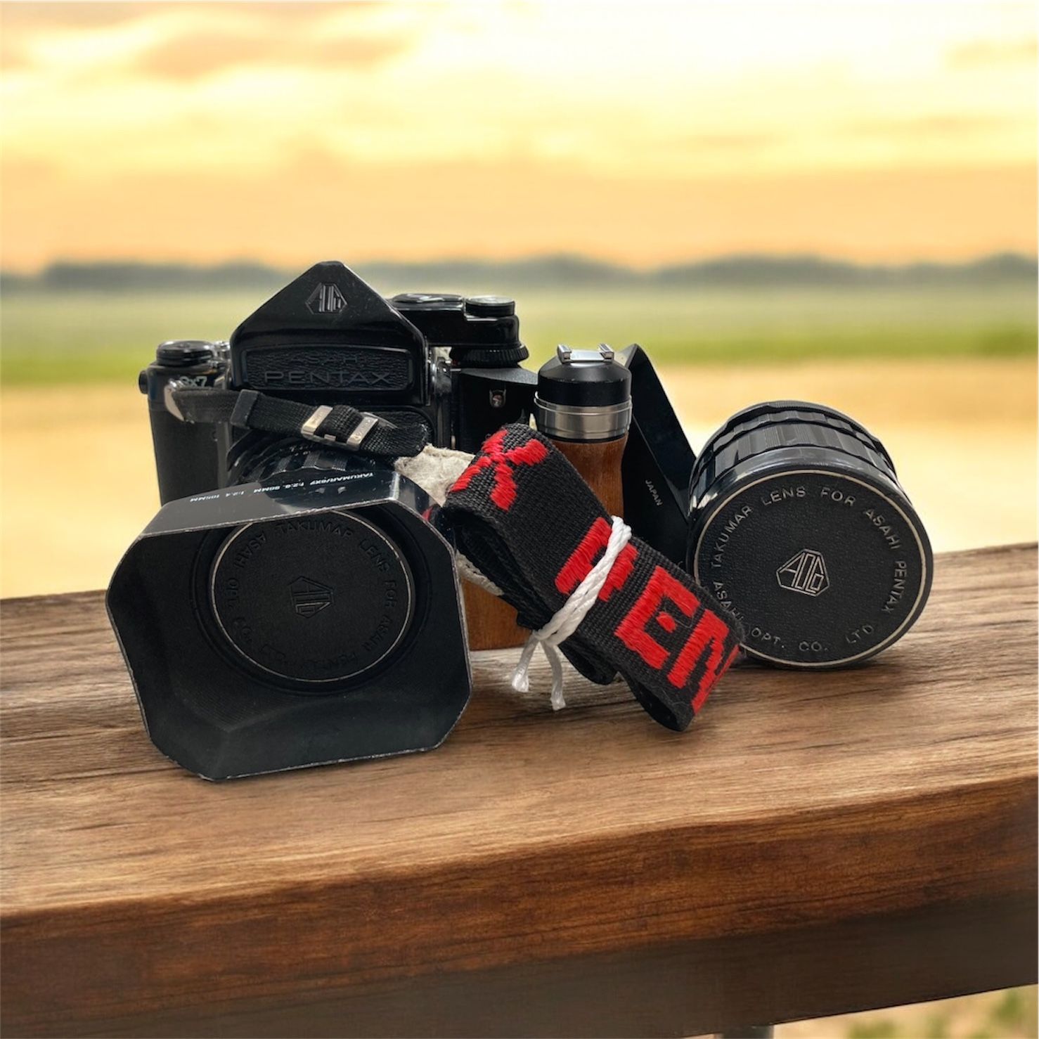 Vintage Pentax 67 6 X 7 Film Camera With 2 Lens Bundle 75mm & 90-105mm Japan
