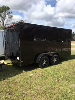 Brand new enclosed trailer 7x14TA2 blackout edition with warranty and ready for you to start your business Thumbnail