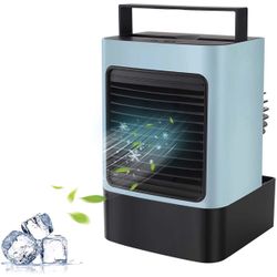 Portable Air Conditioner Fan, Personal Space Air Cooler Mini Evaporative Cooler Quiet Desk Fan, Air Circulator Humidifier Misting Fan for Home Office 