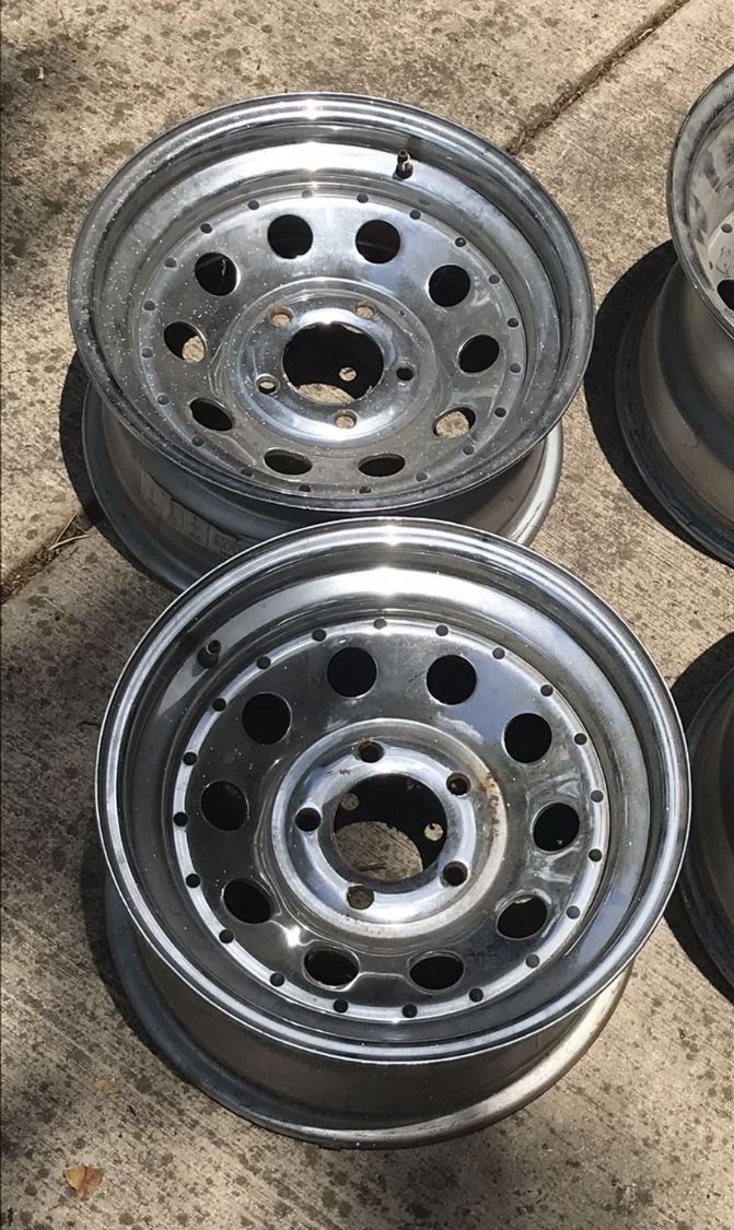Borlem NE 15x7 (2) Steel Rims — OEM Vintage Truck / SUV Set for Sale in ...