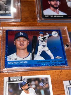 Shohei Ohtani Dodgers Mini Blue Diamond Baseball Card Numbered 111/199
