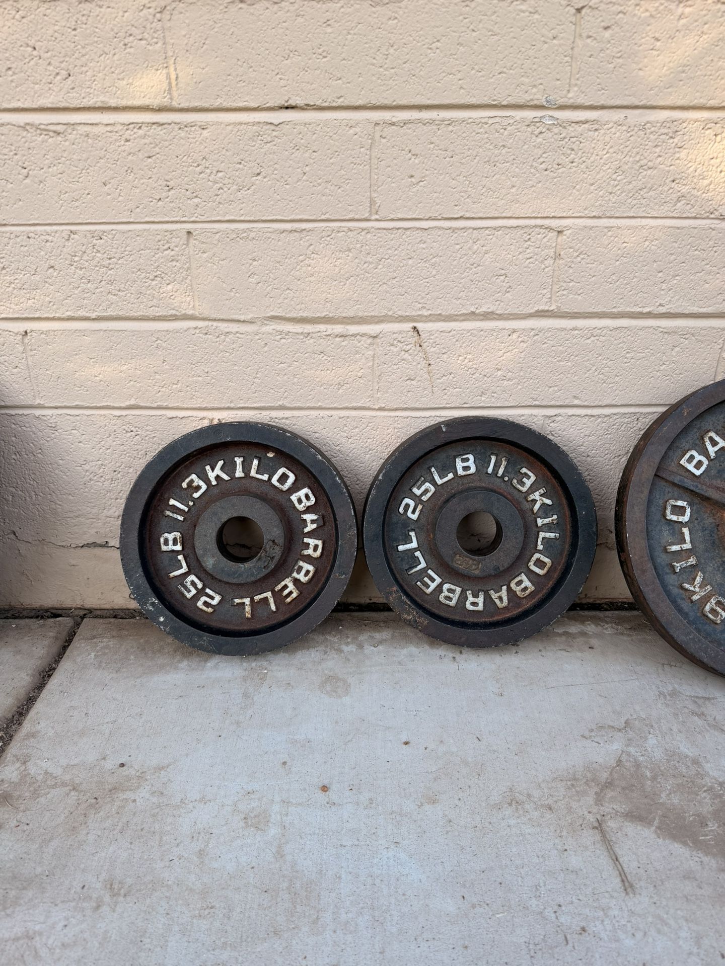 25lb Cap Weight Plates 