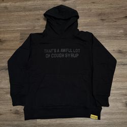 Awful Lot Of Cough Syrup Hoodie Black On Black 