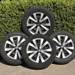 2022-2026 Complete Set of 4 5x4.5 Honda Civic Wheels Rims Tires Lx Hubcaps 5x114.3 Stock OEM 16” used