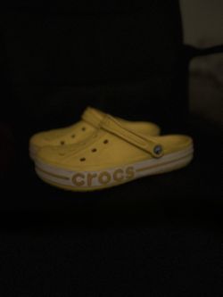 Yellow Crocs Size 10