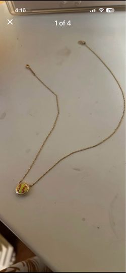 Kendra Scott gold softball necklace