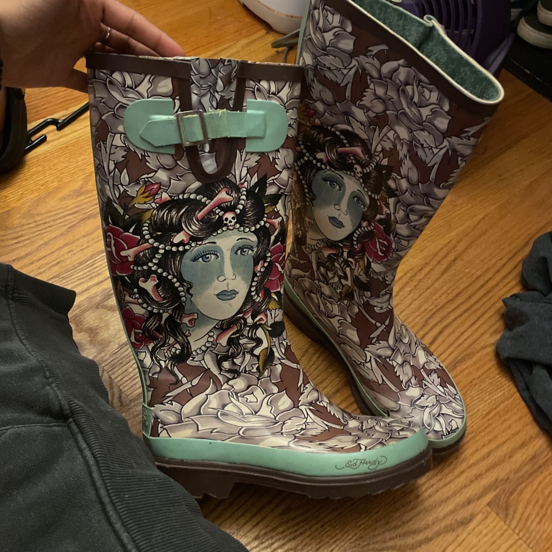 Ed Hardy Rain Boots
