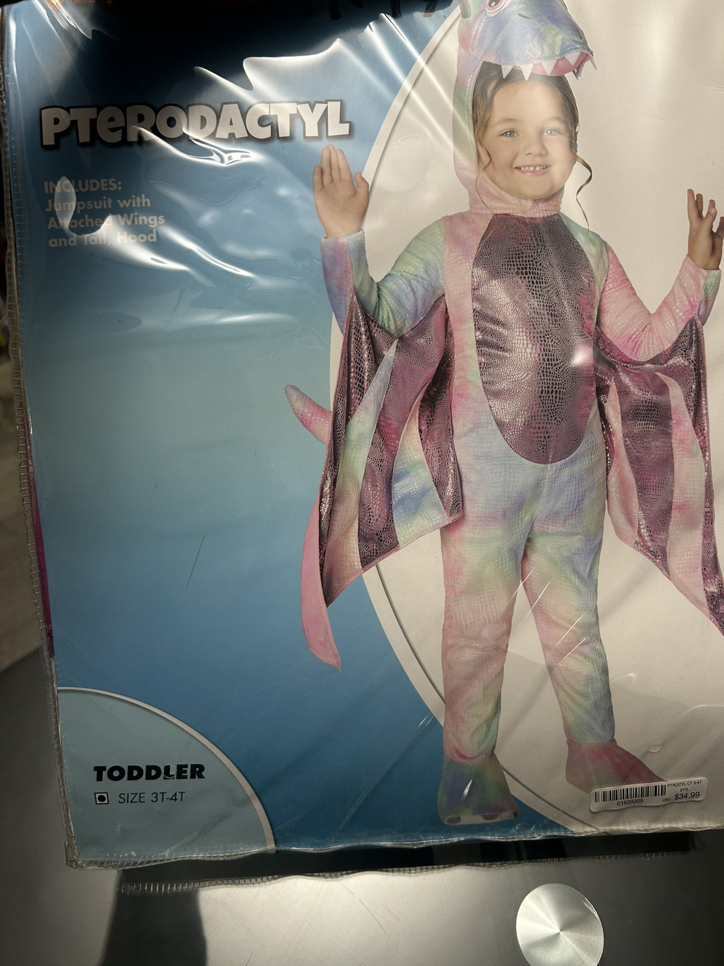 Pterodactyl Dinosaur Costume (pink) 3t-4t