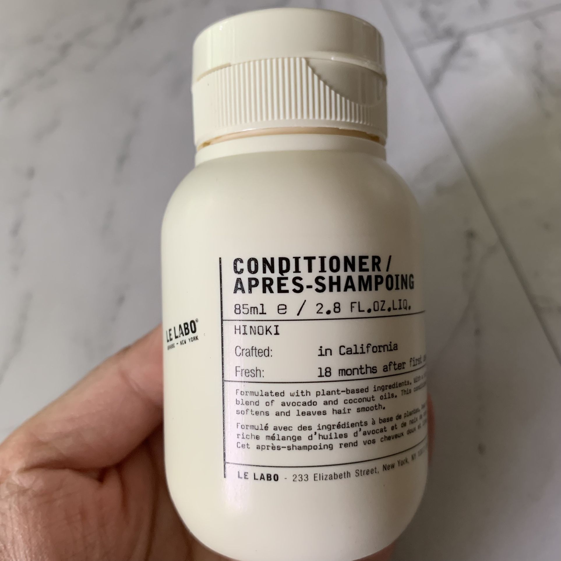 New Le Labo shampoo HINOKI 85mL / 2.8 Oz.