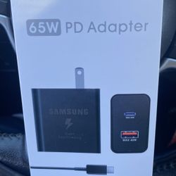 USB C Fast Charger/ Cable 65W PD Adapter for Samsung S25 S24 S23 S22 S21 Black 