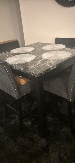 5 pieces marble dinning set
