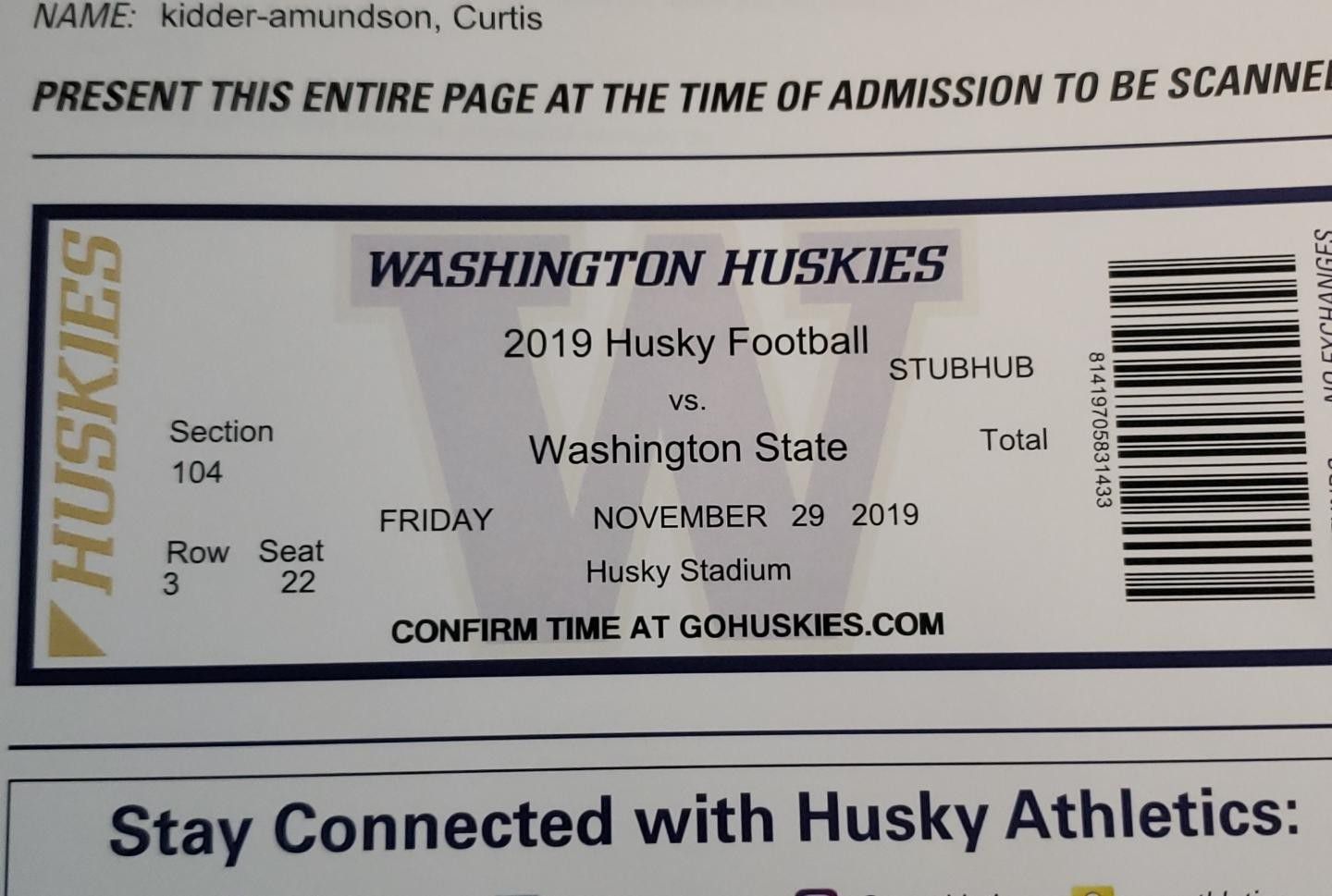 APPLE CUP TICKETS