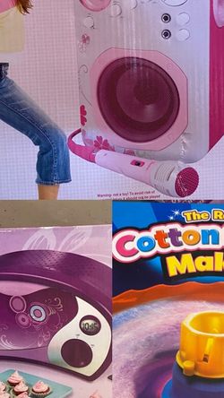 Barbie karaoke machine Cotton candy maker and easy bake 