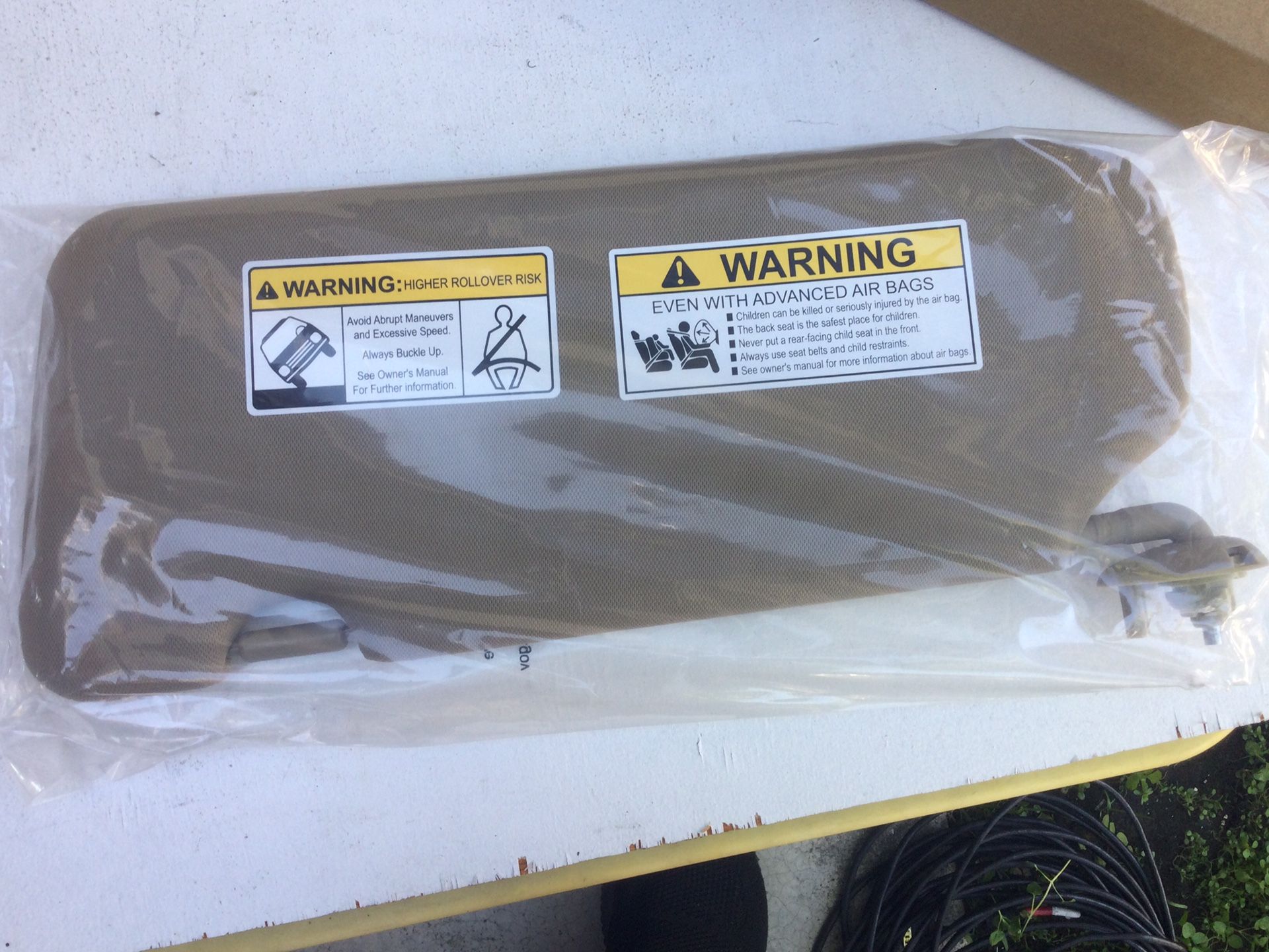 For 2017-2022 Honda CR-V CRV RIGHT Passenger Side Beige Sun Visor with NO LIGHT