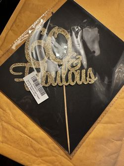 60 Cake Topper NEW ! 